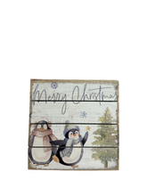 Load image into Gallery viewer, Merry Christmas Penguins Sign