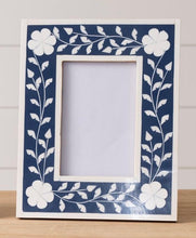 Load image into Gallery viewer, Blue Floral Inlay Photo Frames