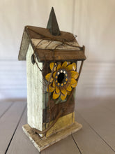 Load image into Gallery viewer, Birdhouse with Sunflower Accent