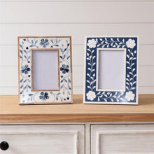 Load image into Gallery viewer, Blue Floral Inlay Photo Frames