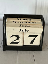 Load image into Gallery viewer, Wood Block Calendar