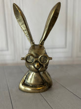 Load image into Gallery viewer, Gold Rabbit with Glasses Statue