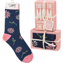 Load image into Gallery viewer, Box Sign & Sock Set - You're The Mom