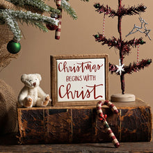 Load image into Gallery viewer, Christmas Begins With Christ Box Sign Mini
