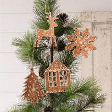 Load image into Gallery viewer, Ornaments - Mango Wood Christmas Cut-Outs
