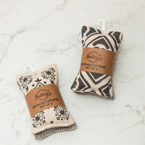 Fabric Reusable Sponges - Medallion Patterns