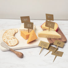 Load image into Gallery viewer, Gold Tone Cheese Markers
