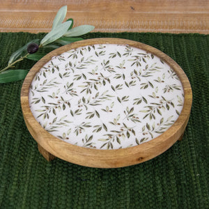 Mango Wood Riser - Olive Branch Enamel