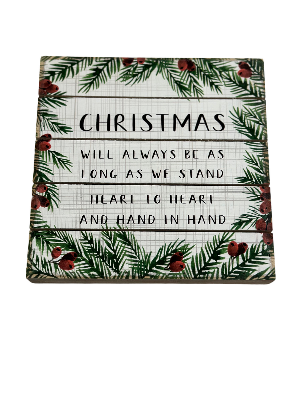 Slatted Christmas Wood Box Sign