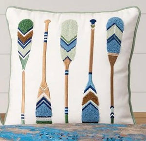 Embroidered Lake House Pillows