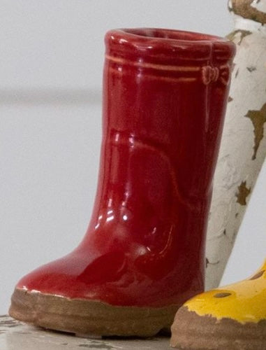 Mini Ceramic Boot Vase