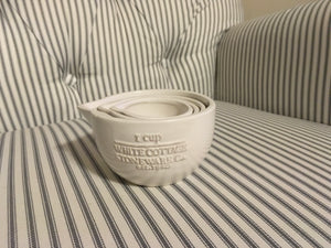 White Cottage Ceramic Measuring Cups