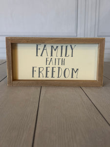 Inset Box Sign - Freedom