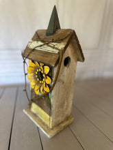 Load image into Gallery viewer, Birdhouse with Sunflower Accent
