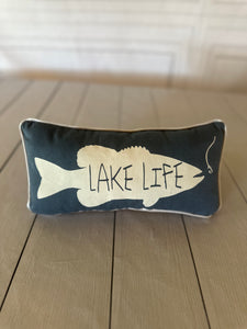 Lake Life Fish Pillow