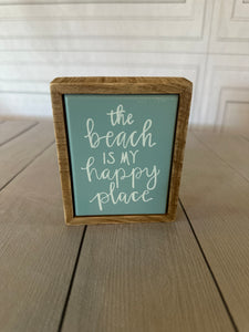 Box Sign Mini - The Beach Is My Happy Place