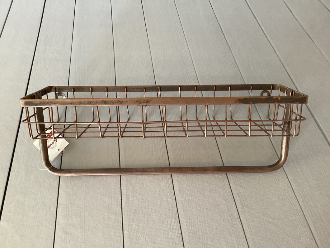 One-Tiered Organizer with Towel Holder - Copper