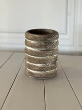 Load image into Gallery viewer, Wood Short Round Vase 4.5&quot; x 6&quot;
