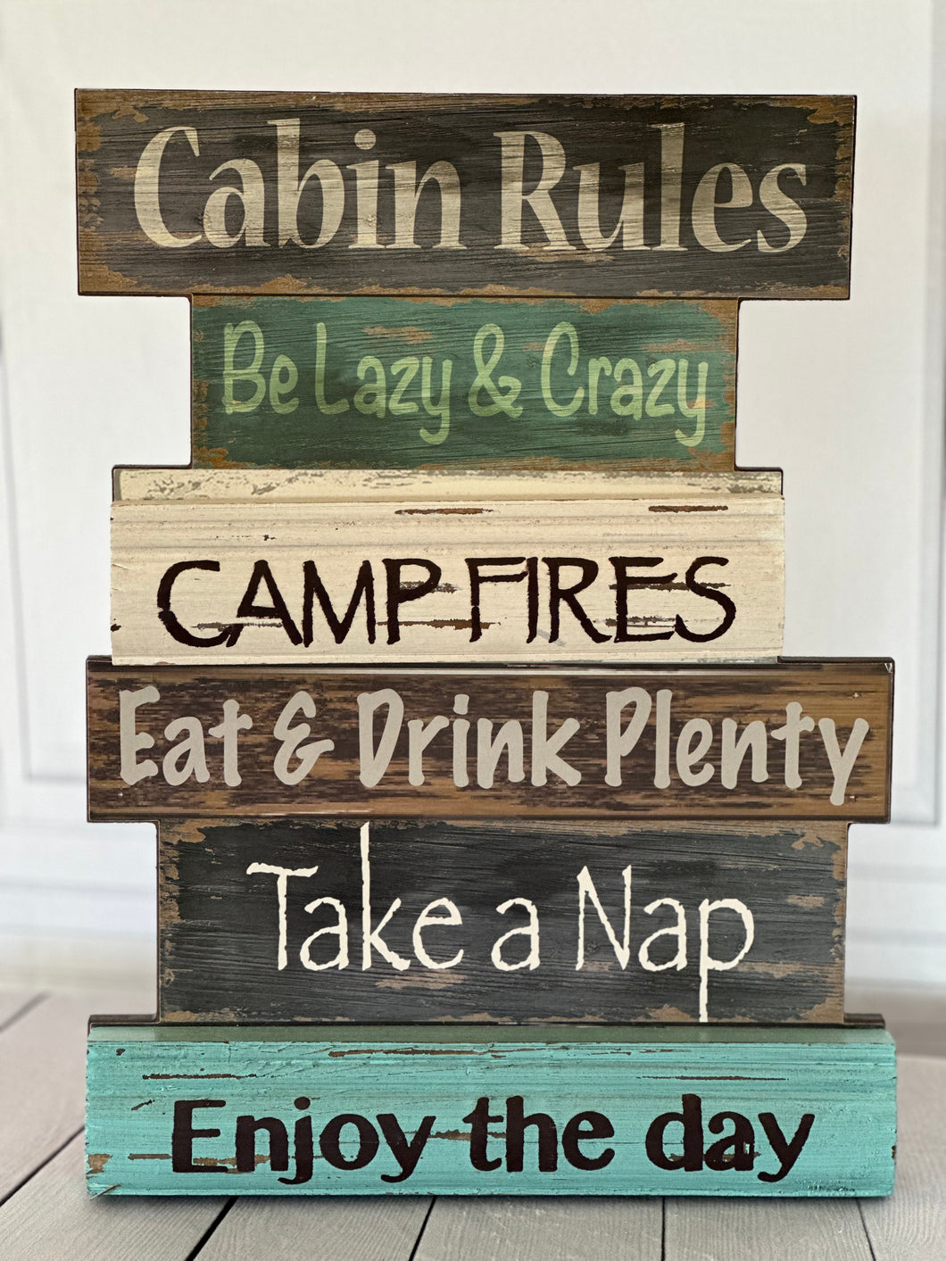 Cabin Rules Wall Sign