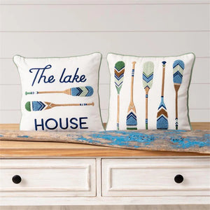 Embroidered Lake House Pillows