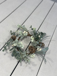 Eucalyptus White Berry Candle Ring