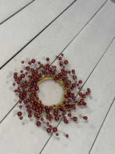 Load image into Gallery viewer, Burgundy Crystal Bead Candle Ring
