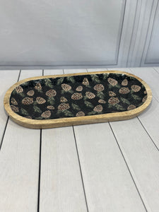Woodland Pines Mango Wood Tray-Large