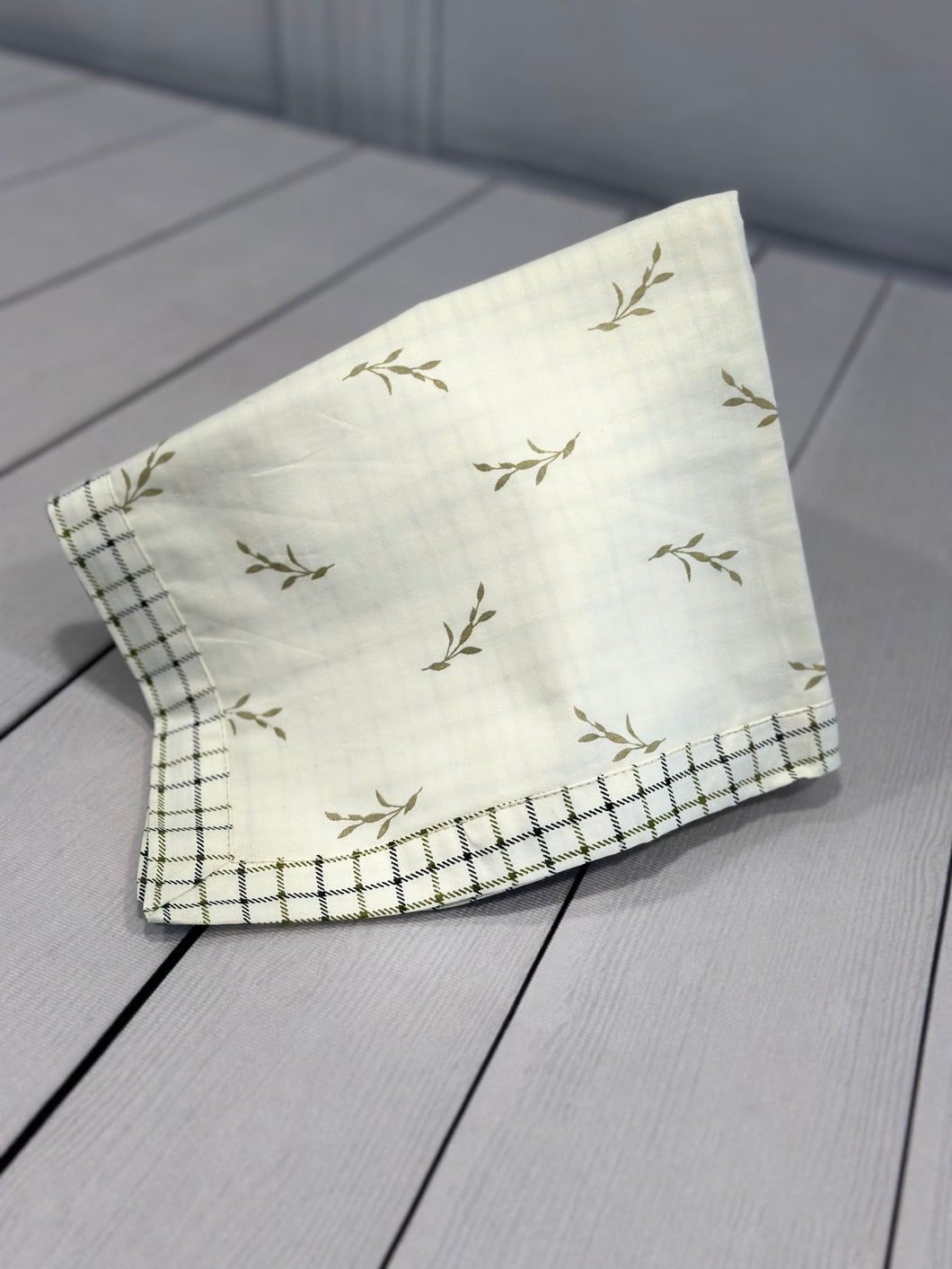 Floral and Checkered Table Runner