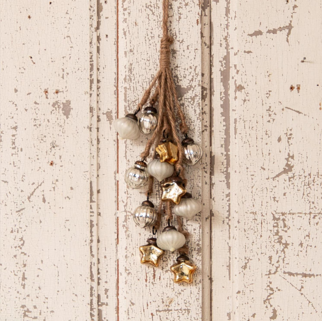 Hanging Cluster Mercury Glass Ornaments
