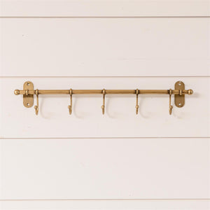 Antiqued Brass Wall Hooks
