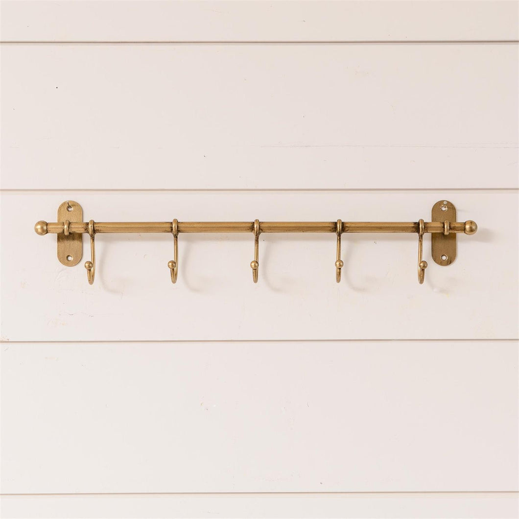 Antiqued Brass Wall Hooks