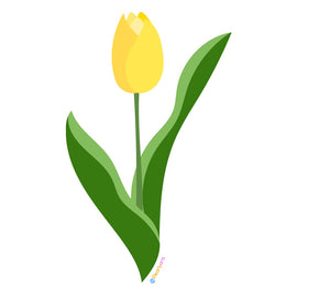 Magnolia and Leaf Pick 9in Cream