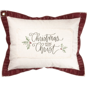 Pillow - Christmas Begins With Christ