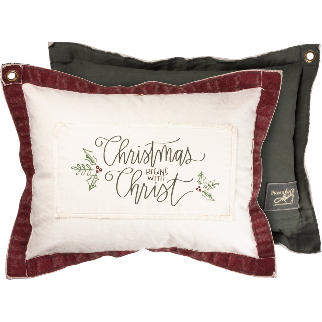 Pillow - Christmas Begins With Christ