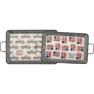 Tray Set - Stars And Stripes Forever