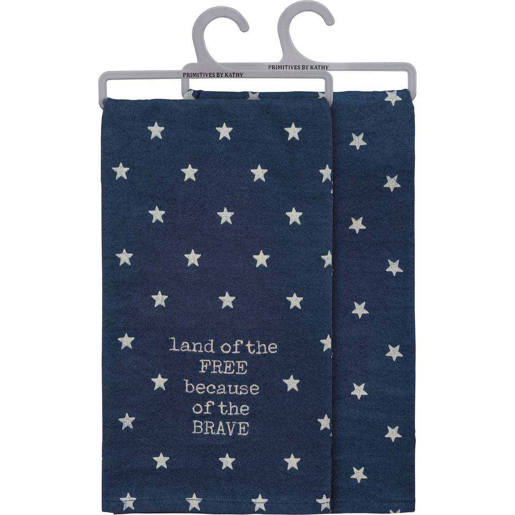 Land Of The Free Because Of The Brave Dish Towel