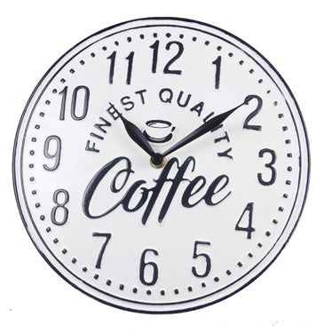 Punched Tin Tabletop Coffee Clock