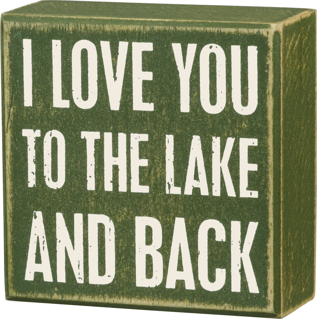 Box Sign - Lake And Back