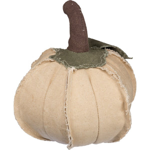 Fabric Pumpkin Sm - Cream