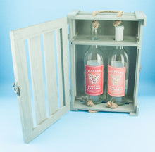 Load image into Gallery viewer, Grey Wash Wood Wine Crate
