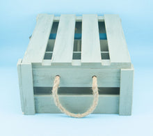 Load image into Gallery viewer, Grey Wash Wood Wine Crate
