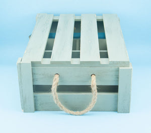 Grey Wash Wood Wine Crate