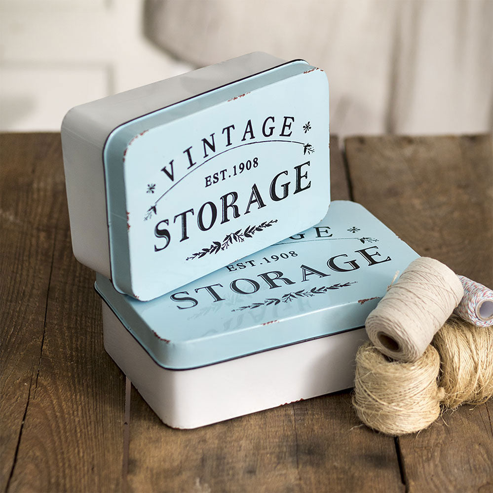 Vintage Storage Tins Set