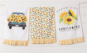 Fresh Cut Sunflowers Tea Towel Set