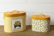 Load image into Gallery viewer, Fresh Cut Sunflower Nesting Tins
