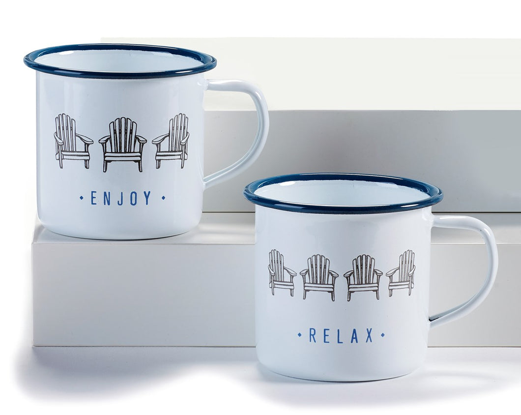 Enamel Patio Chair Mugs