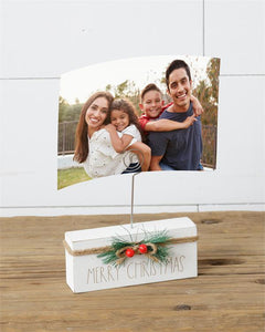 Wooden Picture Holder - Merry Christmas