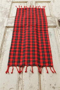 Red and Black Tartan Table Runner