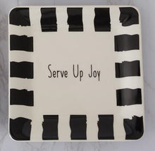 Load image into Gallery viewer, Appetizer Plate - Words, Black and White
