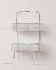 Metal Wall Basket - 2 Tiered